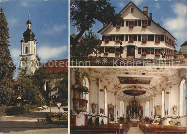 Scheidegg Allgaeu Pfarrkikrche Sankt Gallus Rathaus