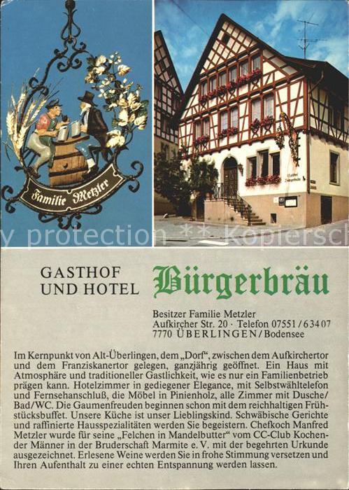 Ueberlingen Bodensee Gasthof Hotel Bürgerbräu