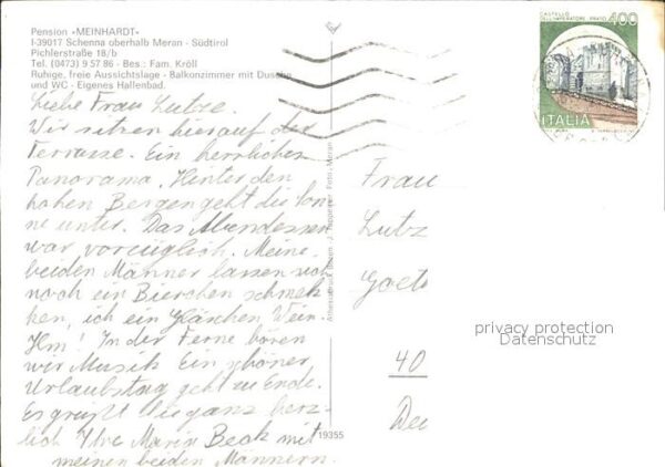 Schenna Meran Pension Meinhardt – Bild 2