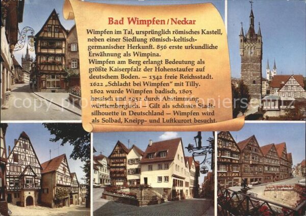 Bad Wimpfen Marktplatz Kirche Fachwerkhäuser Turm