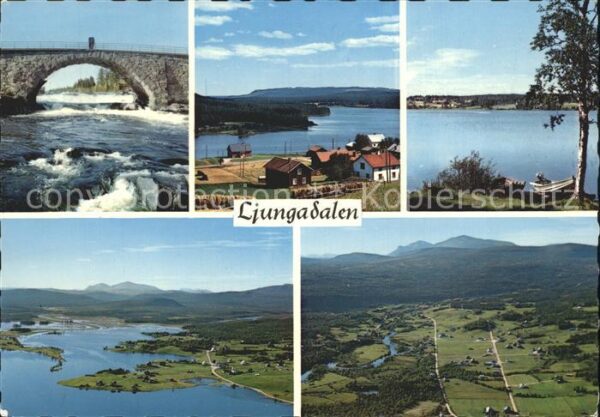 Ljungadalen Fliegeraufnahme Brücke See