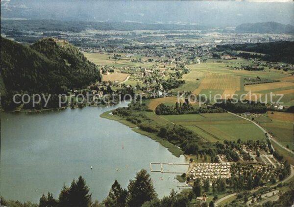 Kaernten Fliegeraufnahme Camping Annenheim mit R