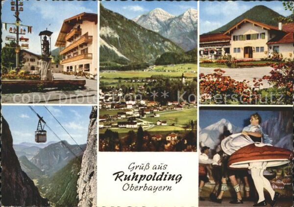 Ruhpolding Sonntagshorn Dorfplatz Kurhaus Rauscher