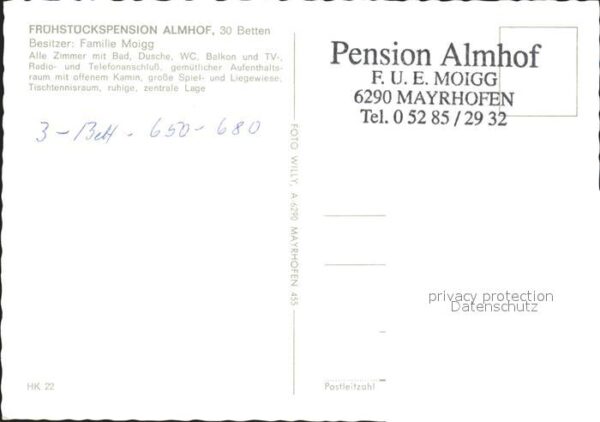 Mayrhofen Zillertal Pension Almhof – Bild 2