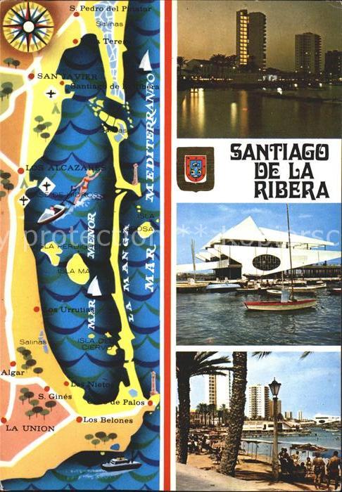 Murcia Santiago de la Ribera Strand Karte