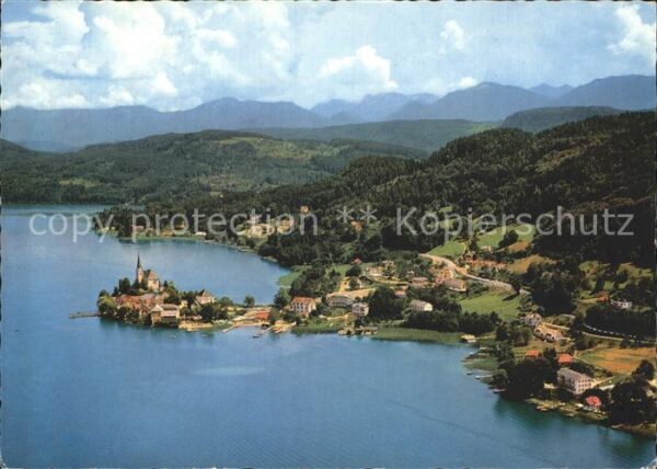 Maria Woerth Woerthersee Fliegeraufnahme