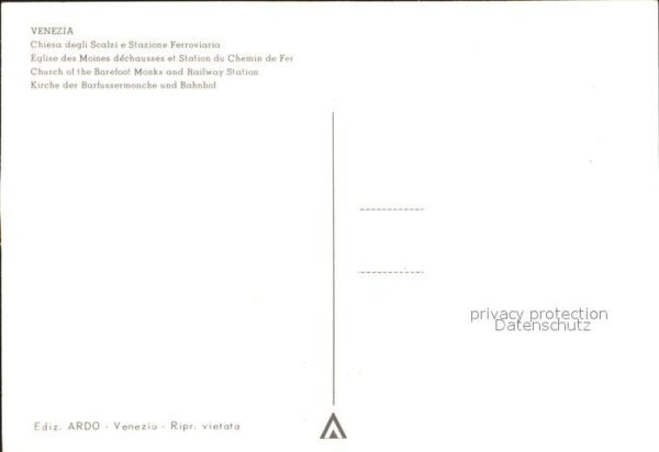 Venezia Venedig Kirche der Barfussermönche Bahnhof – Bild 2