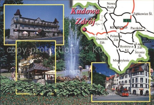 Kudowa-Zdroj Stadtkarte
