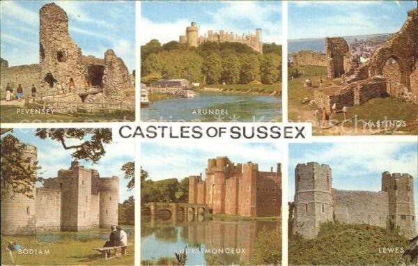 Sussex Castles Arundel Pevensex Hastings Lewes