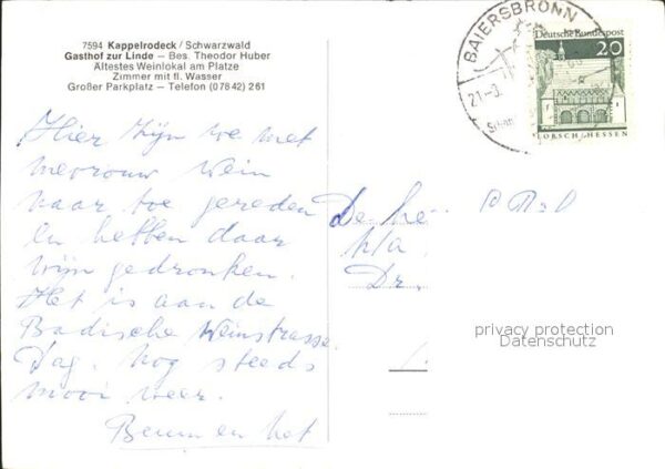 Kappelrodeck Gasthof Zur Linde – Bild 2