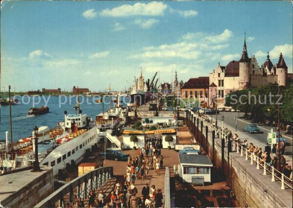 Antwerpen Anvers Landeplatz die Schelde und Het Steen