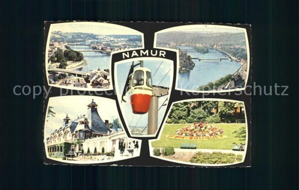 Namur Wallonie Seilbahn Fliegeraufnahme