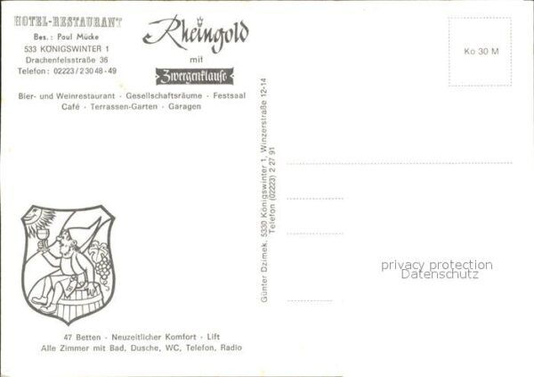 Koenigswinter Hotel Restaurant Rheingold – Bild 2