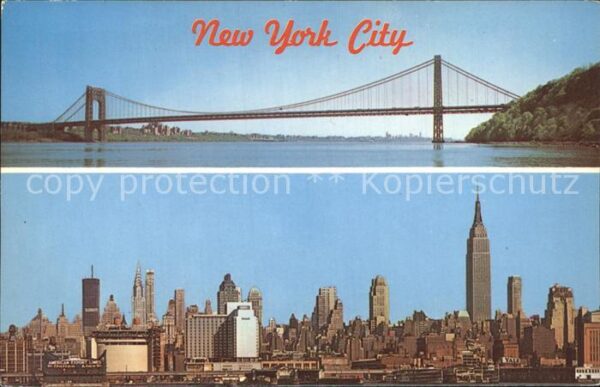 New York City Skyline und George Washington Bridge