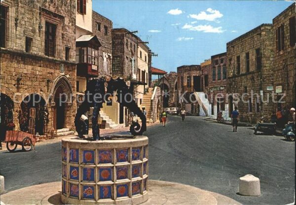Rhodos Rhodes Aegaeis Brunnen in der Altstadt