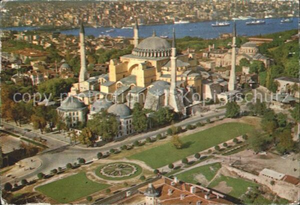 Istanbul Constantinopel Fliegeraufnahme Aya Sofya Camii