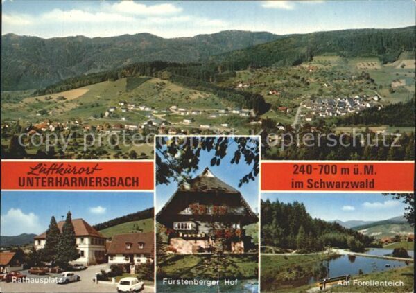 Unterharmersbach Rathausplatz Fürstenberger-Hof Forellen