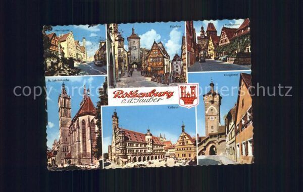 Rothenburg Tauber Herrngasse Plönlein Markusturm Klingent