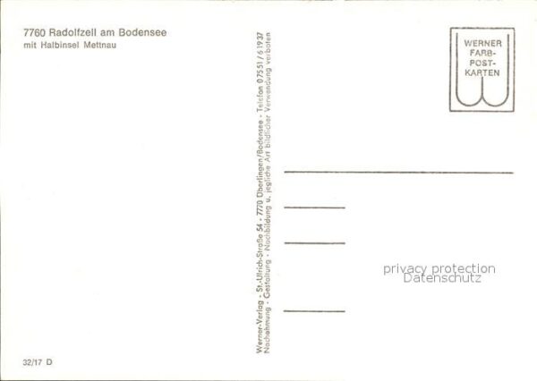 Radolfzell Bodensee Fliegeraufnahme mit Halbinsel Mettnau – Bild 2