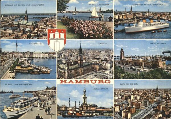 Hamburg Rathaus Hafen Aussenalster Jungfernstie