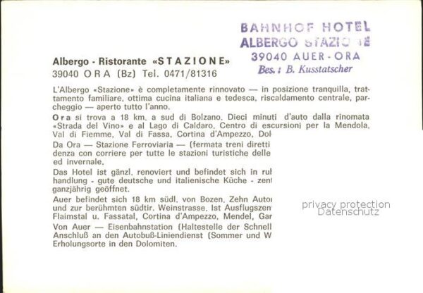 Auer Ora Suedtirol Albergo Gasthof Stazione – Bild 2