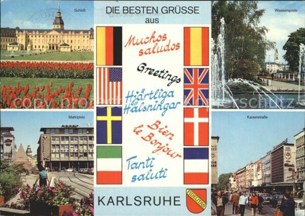 Karlsruhe Baden Schloß Wasserspiele Kaiserstrasse