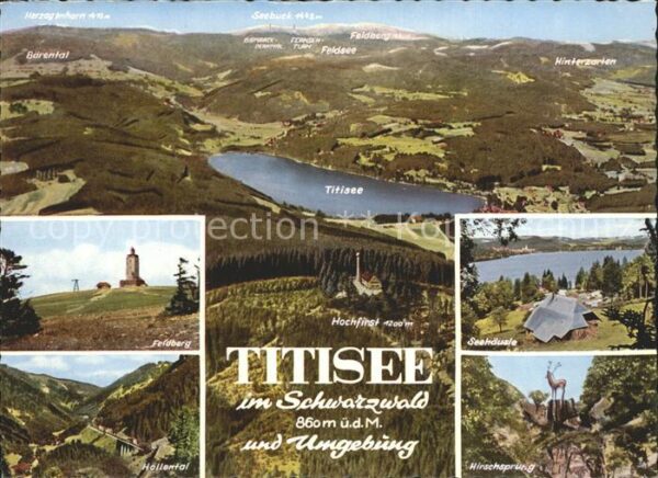 Titisee Fliegeraufnahme Feldberg Höllental Hirs