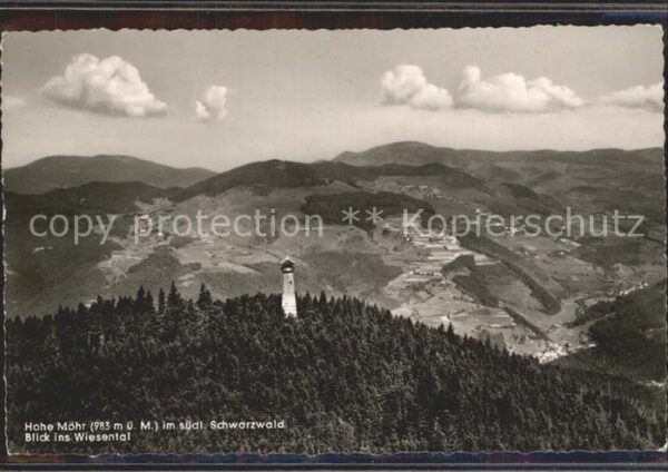 Schwarzwald Hohe Möhr Fliegeraufnahme mit Wiesental