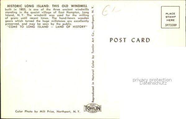 Windmuehle Long Island Old Windmill – Bild 2