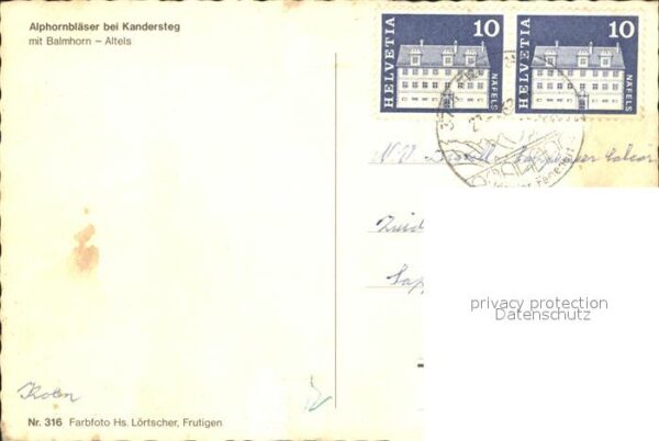 Alphorn Alphornbläser Kandersteg Balmhorn-Altel – Bild 2