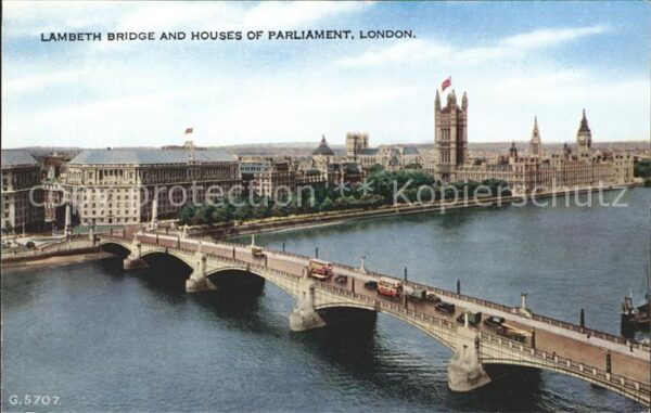 Bruecken Bridges Ponts Lambeth Bridge Houses of Parliament Lon