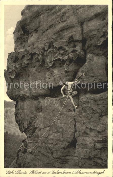 Klettern Bergsteigen Zackenkrone Schrammsteingebiet