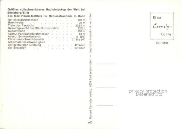 Astronomie Radioteleskop Effelsberg – Bild 2