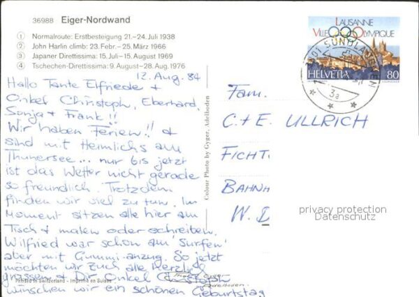 Bergsteigen Klettern Eiger-Nordwand Route – Bild 2