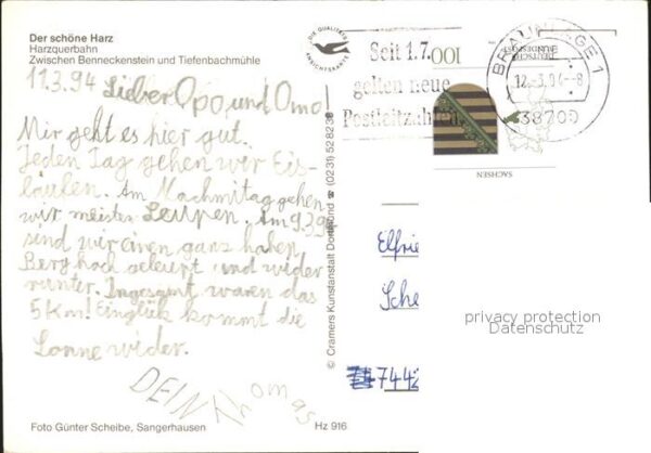 Harzquerbahn Zwischen Benneckstein Tiefenbachmühle – Bild 2