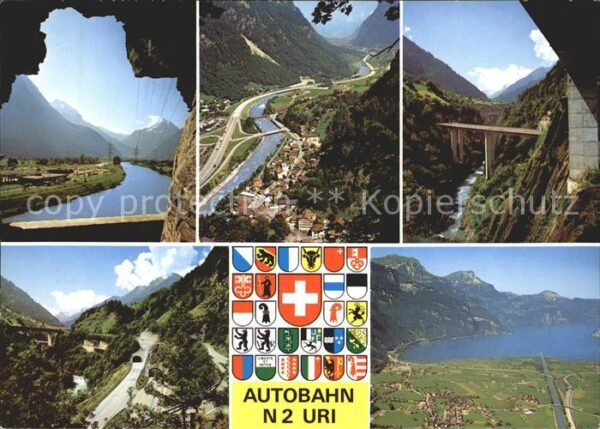 Autobahn N2 Uri Kantonsstrasse Urnersee Seelisbe
