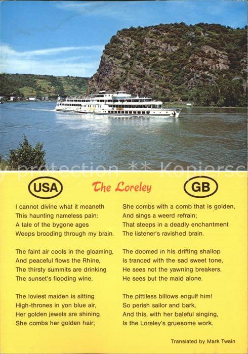 Motorschiffe Loreley Gedicht