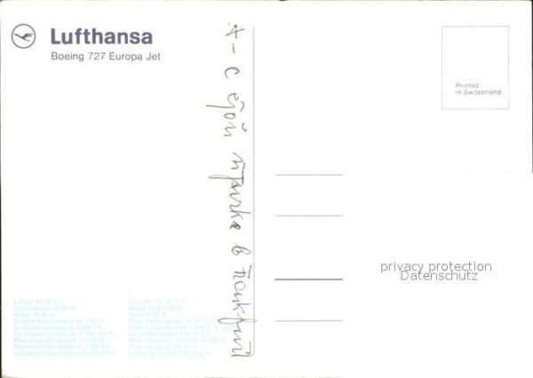 Lufthansa Boeing 727 Europa Jet – Bild 2