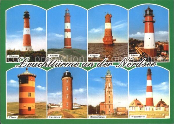 Leuchtturm Lighthouse Nordsee Hörnum Amrum Cuxgaven Arngast P