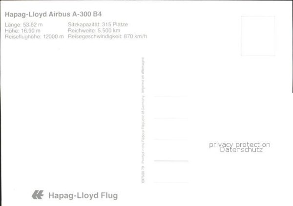 Flugzeuge Zivil Hapag-Lloyd Airbus A-300 B4 – Bild 2