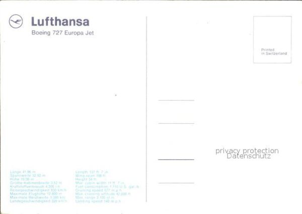 Lufthansa Boeing 727 Europa Jet – Bild 2