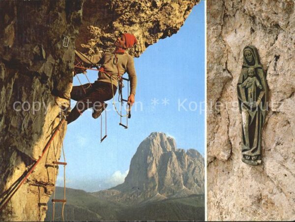 Klettern Bergsteigen Madonna del Sassolungo Catores Scultura