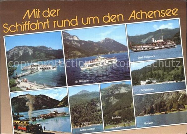 Motorschiffe Achensee Pertisau St. Benedikt Seespitz