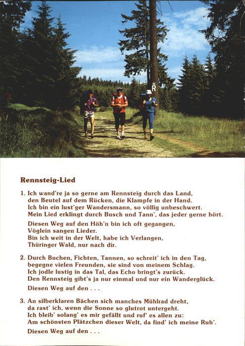 Liederkarte Rennsteig-Lied