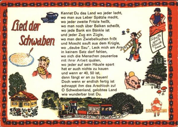 Liederkarte Lied der Schwaben