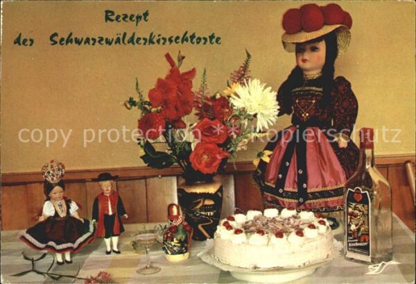 Lebensmittel Rezept Schwarzwälder Kirschtorte Puppe