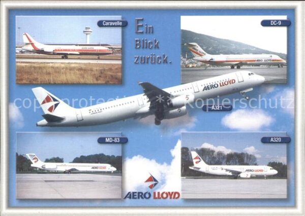 Flugzeuge Zivil Aero Lloyd Caravelle DC-9 MD-83 A320 A3