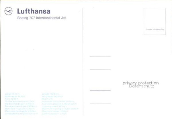 Lufthansa Boeing 707 Intercontinental Jet – Bild 2