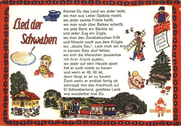 Liederkarte Lied der Schwaben