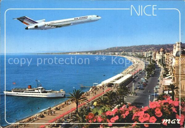 Flugzeuge Zivil Air France Nice Promenade des Anglais